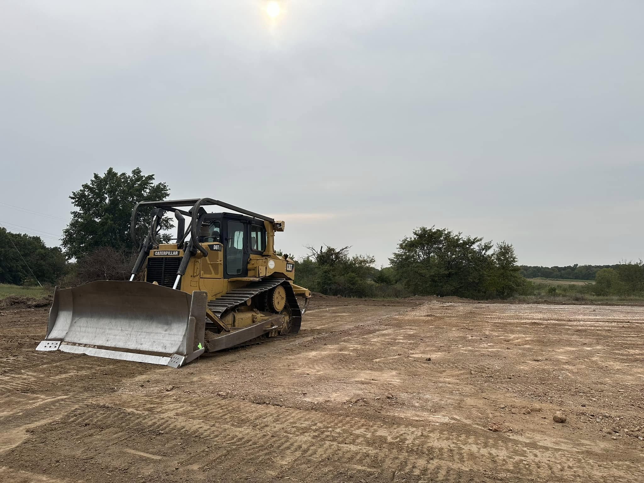 House pad and site-prep excavation for new construction in Windsor, MO