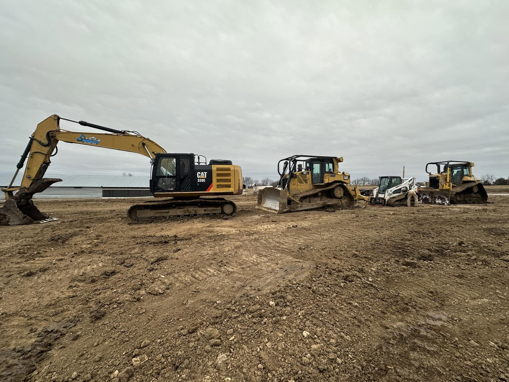 Lake excavation earthwork by Winkler Land Management in Windsor, MO