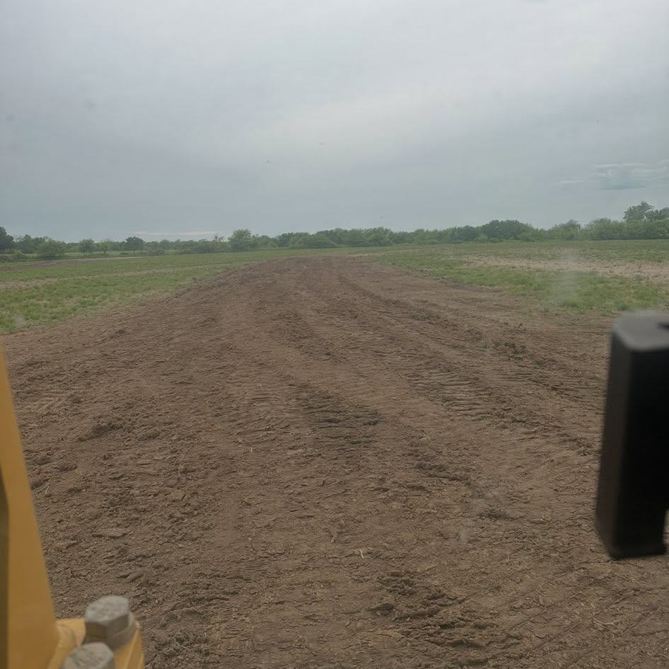 Cleared and leveled land after timber clearing in Henry County, MO